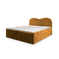 BOXBETT FLUVIA M 140x200 cm mit Matratze und Topper - Gelb - Gelb, Holz (140/200cm) - MASSENO