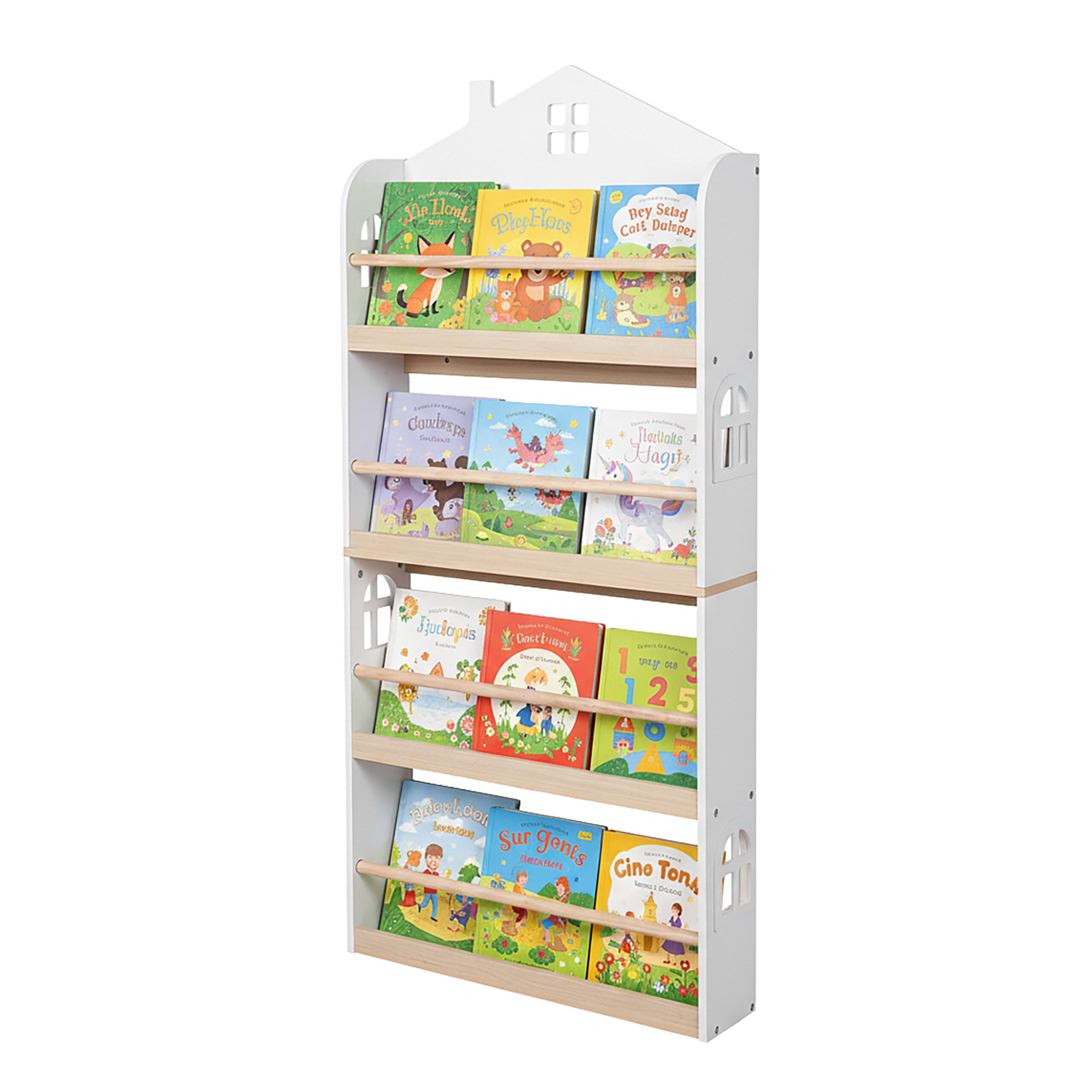 Relaxdays Bücherregal Mehrfarbig 60x130x15 cm