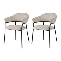 STÜHLE 2er Set Weiß 56,5/57/82,5 cm - Weiß, Textil (56.5/82.5/57cm) - Mobili Rebecca