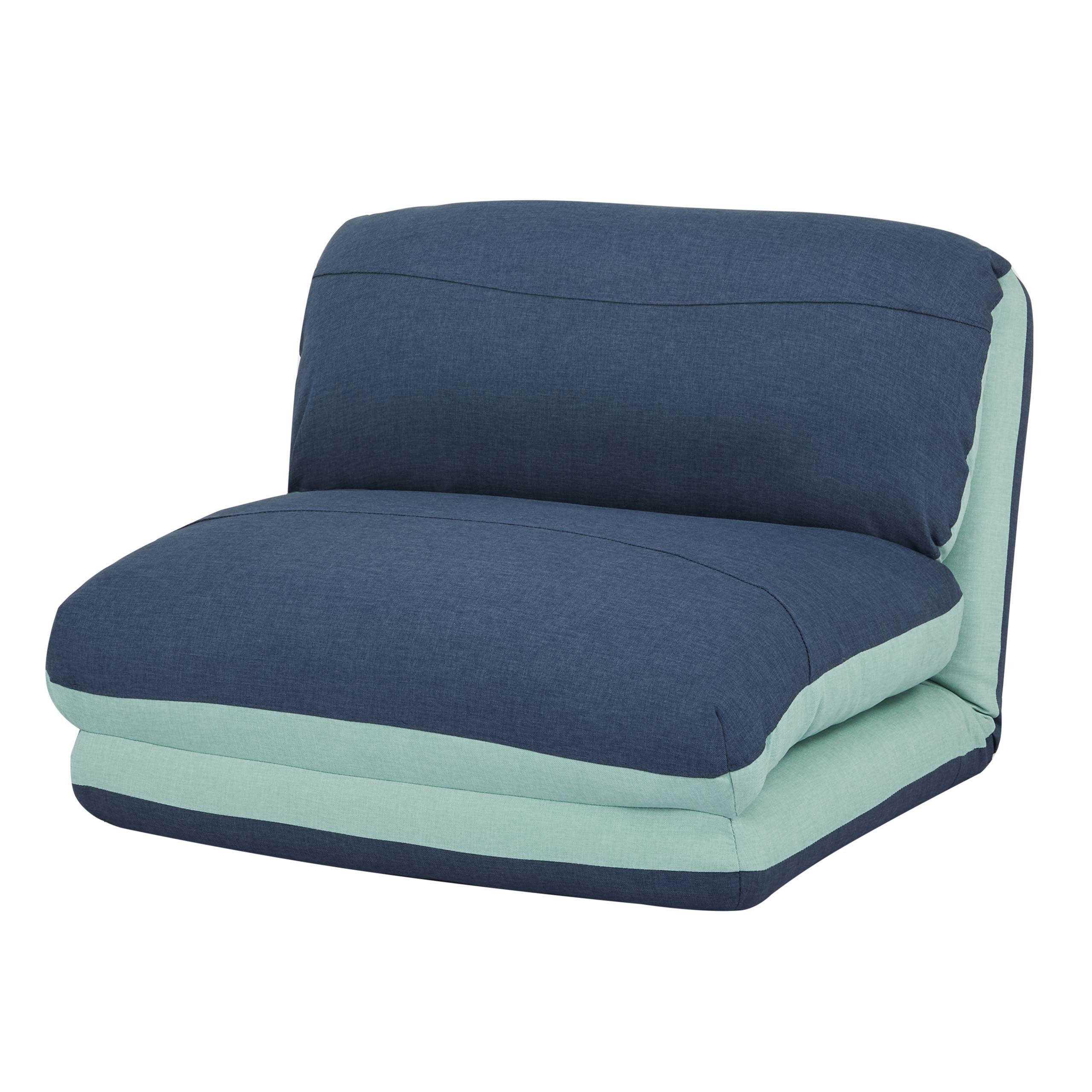SCHLAFSESSEL Hellblau, Blau - Blau/Hellblau, Textil (75/75/60cm) - MCW