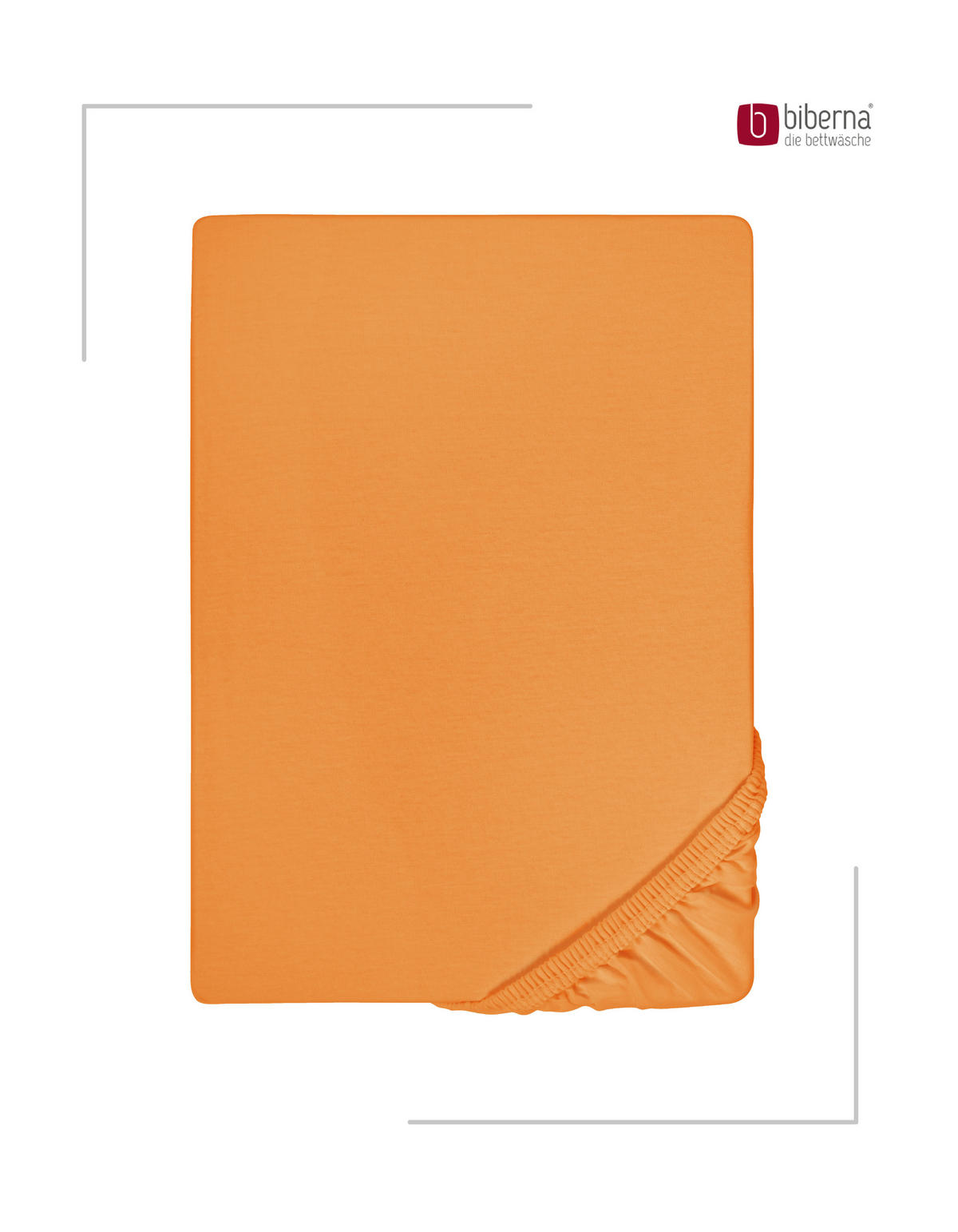 SPANNBETTTUCH Premium Jersey nektarine, 140x200 cm - 160x200 cm - Orange, Textil (160/200cm) - biberna