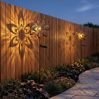 LED AUSSENLEUCHTE Metall Gold Windrad - Goldfarben, Glas (22.5/12/92cm) - Globo Lighting