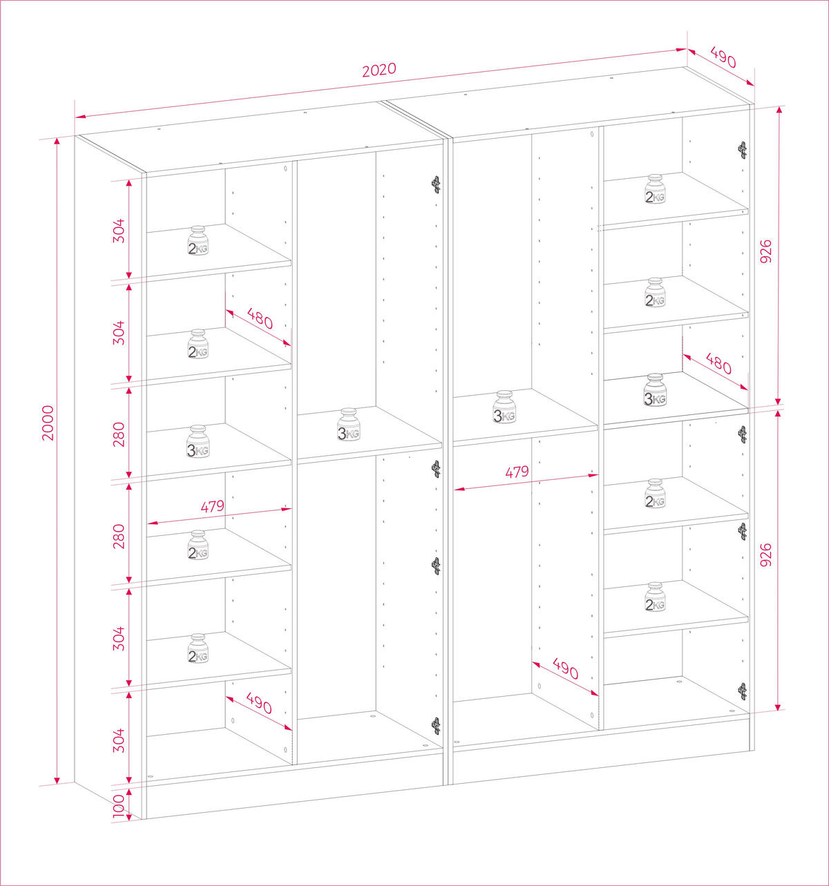 KLEIDERSCHRANK, Sandbeige / Antisol Glas, 200 x 200 x 51 cm - Sandfarben/Schwarz, Holzwerkstoff (200/200/51cm) - 3XE LIVING