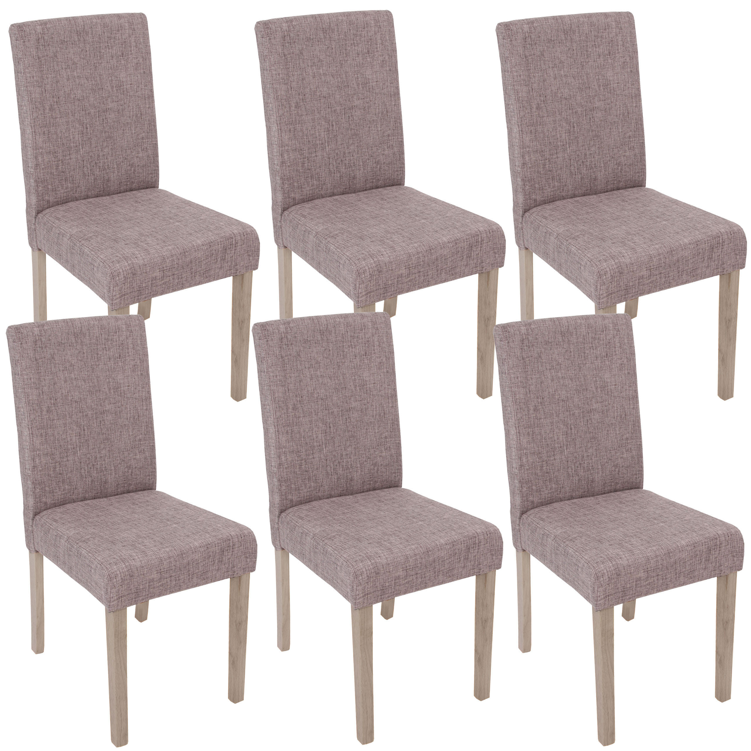 ESSZIMMERSTUHL Grau 6er-Set - Grau, Textil (43/90/56cm) - MCW