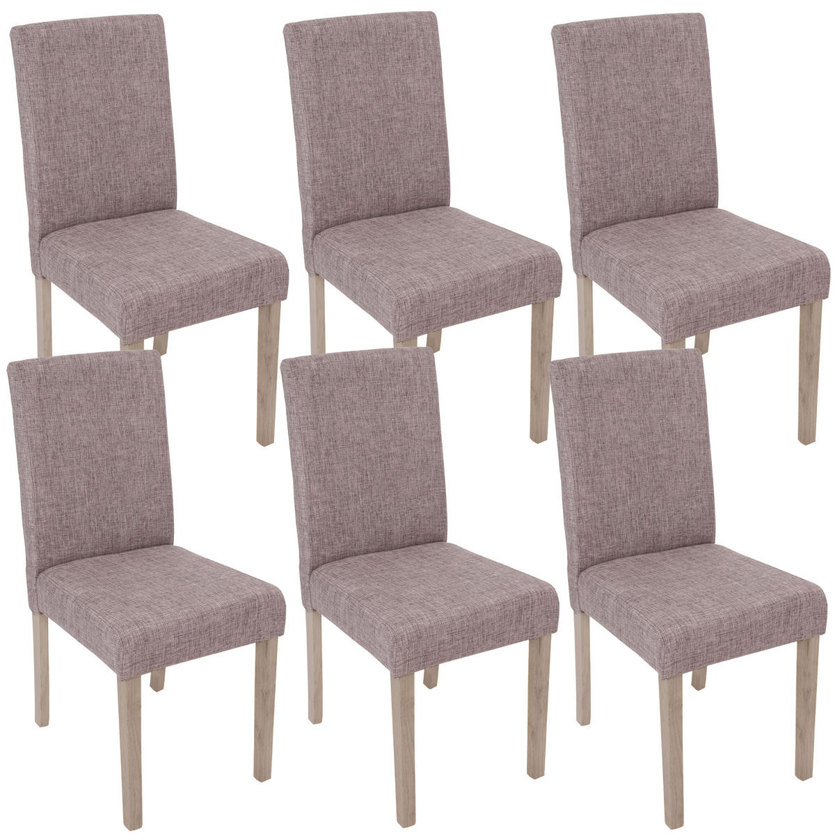 ESSZIMMERSTUHL Grau 6er-Set - Grau, Textil (43/90/56cm) - MCW