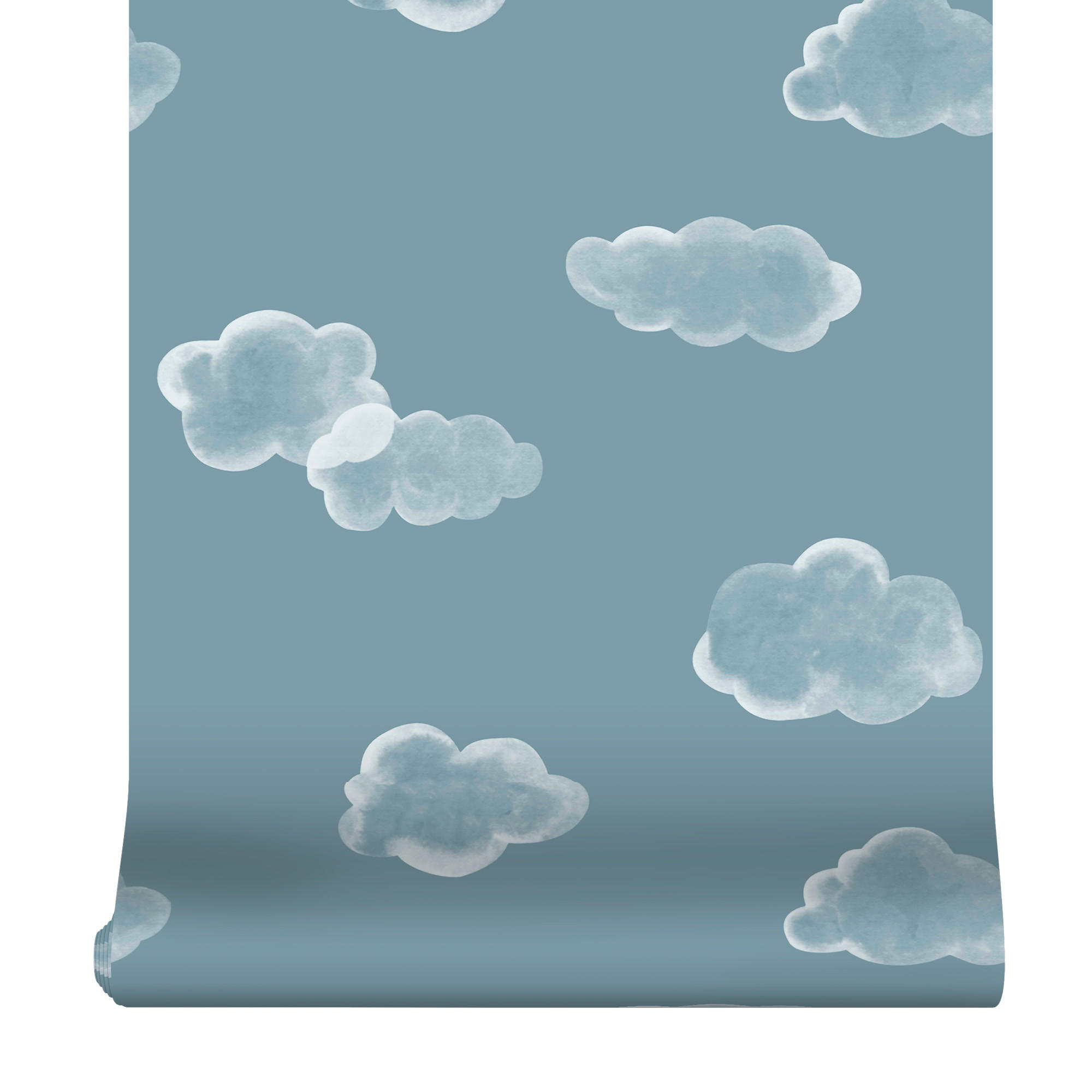 VLIESTAPETE - kleine Wolke 1000x53cm - Blau, Papier/Kunststoff (53/1cm) - Superfresco Easy