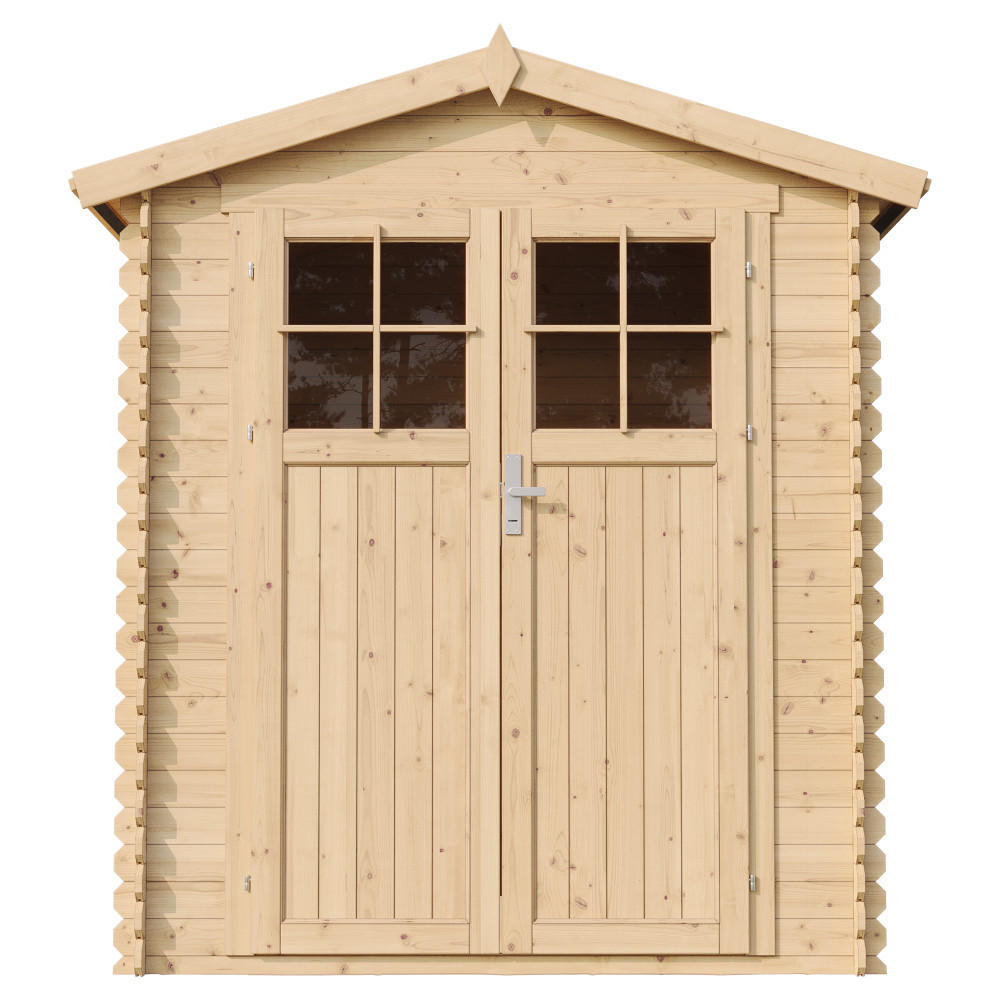 GARTENHAUS aus Holz - B196xL186xH218 cm/ 2,82 m2 - M320F - Beige, Holz (180/218/186cm) - Timbela