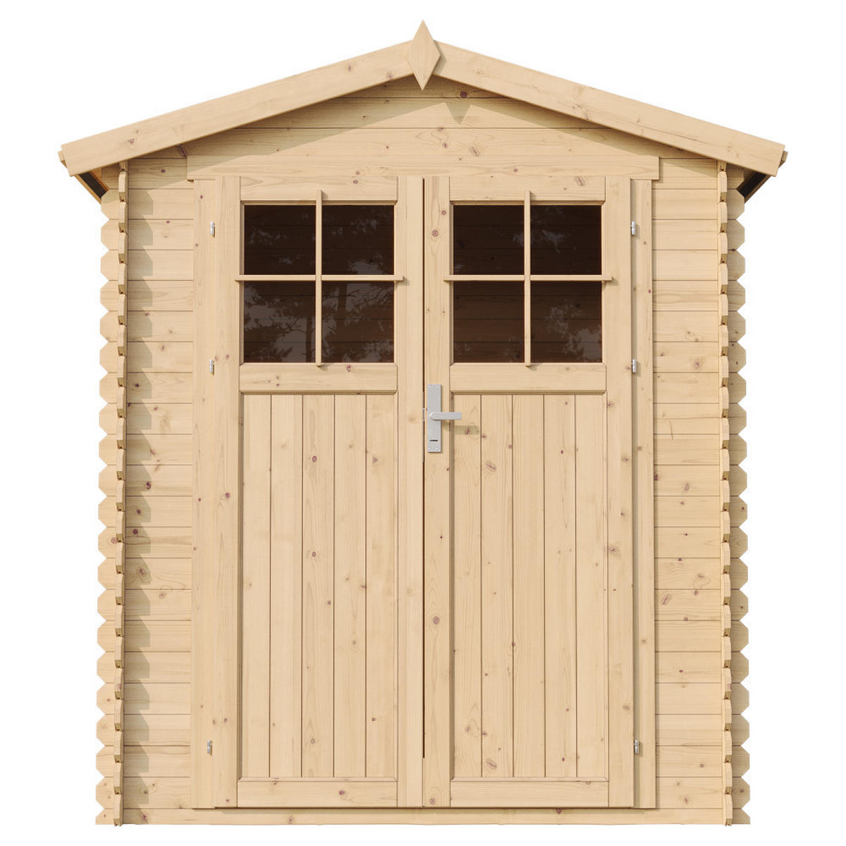 GARTENHAUS aus Holz - B196xL186xH218 cm/ 2,82 m2 - M320F+M320G - Beige, Holz (180/224/186cm) - Timbela