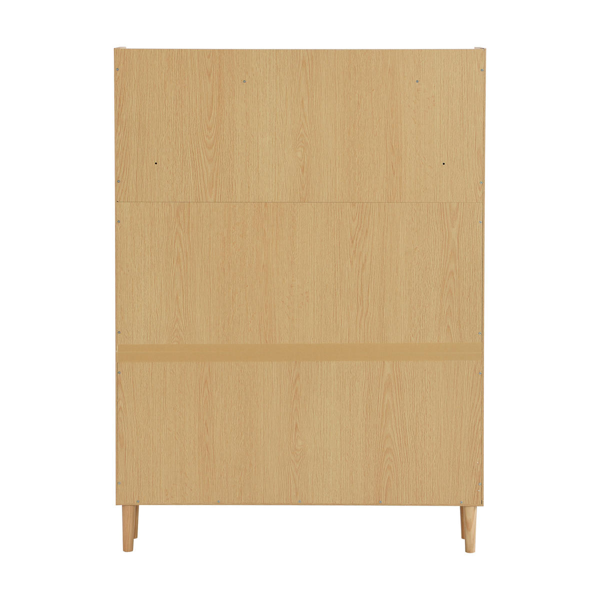 SCHUHSCHRANK Rattan Platzsparender mit 3 Kipp-Türen & 1 Schublade - Eichefarben, Holzwerkstoff (90/125/17cm) - Urban Meuble