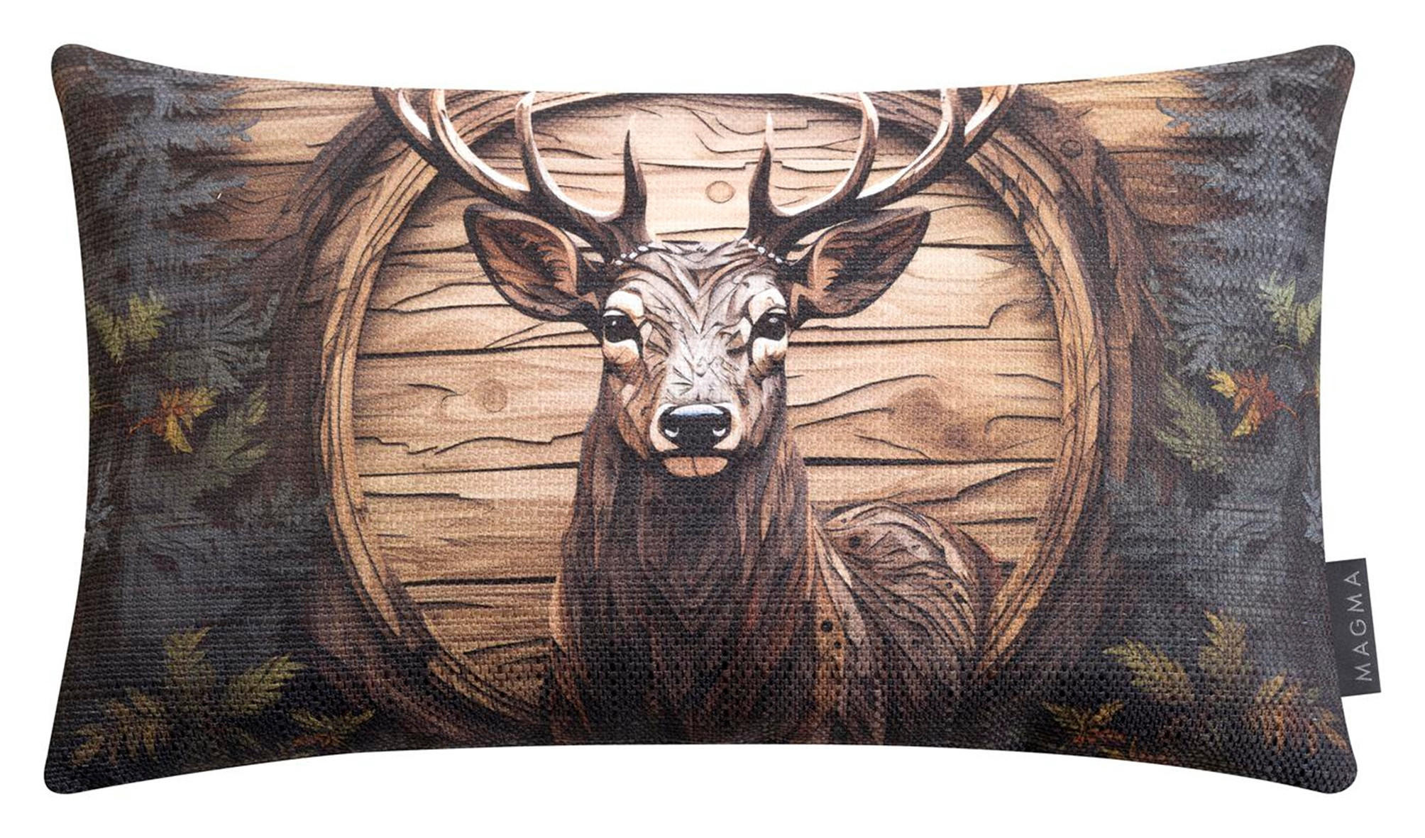 KISSENHÜLLE Foresta Hirsch - Beige, Textil (30/50cm) - Magma Heimtexx