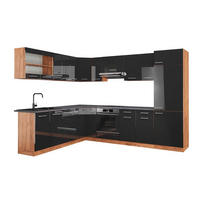 ECKKÜCHE R-Line Anthrazit Hochglanz/Goldkraft Eiche 227 x 287 cm AP Anthrazit - Honigeiche/Anthrazit, Holzwerkstoff (287/81.6/60cm) - Vicco