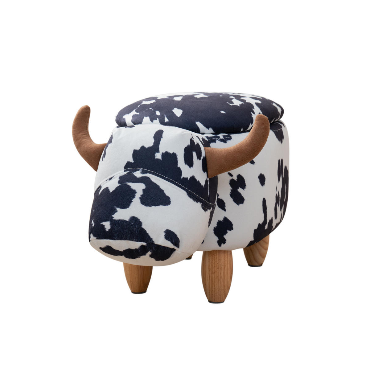 TIERHOCKER Kuh - Weiß, Textil (30/37/63cm) - SVITA