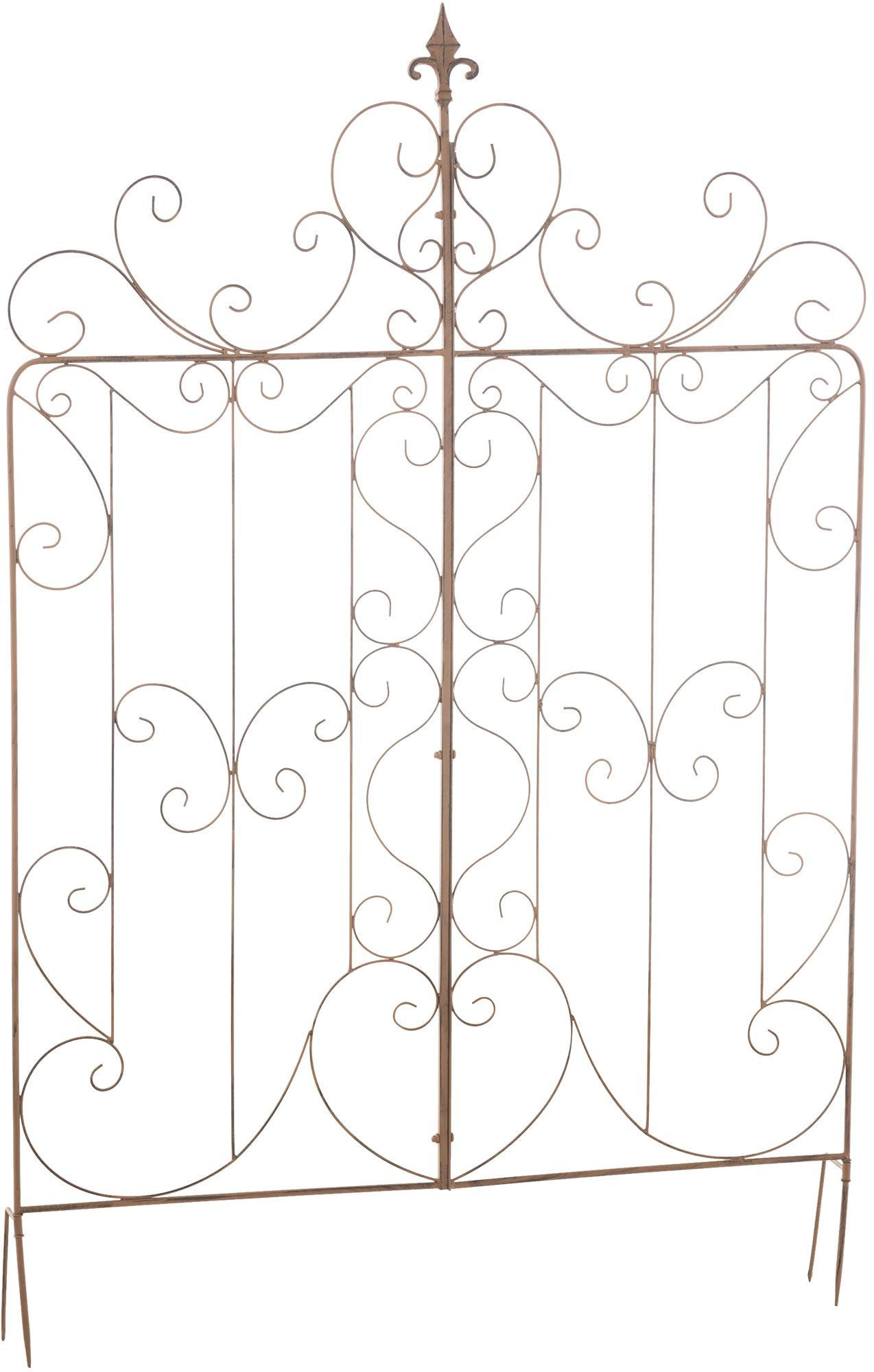 RANKGITTER Joris 99x2x133cm Metall Antik-Braun Rankhilfe - Braun, Metall (99/133/2cm) - DELUKE