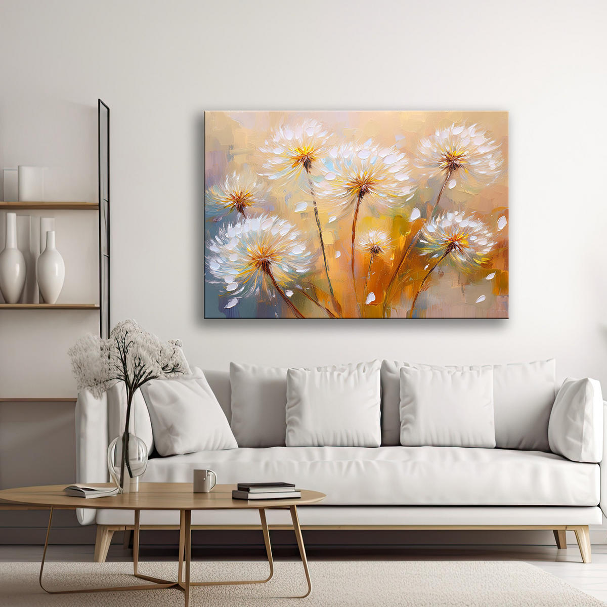 WANDBILD blütenblätter botanik natur - Beige, Textil (60/40cm) - Feeby