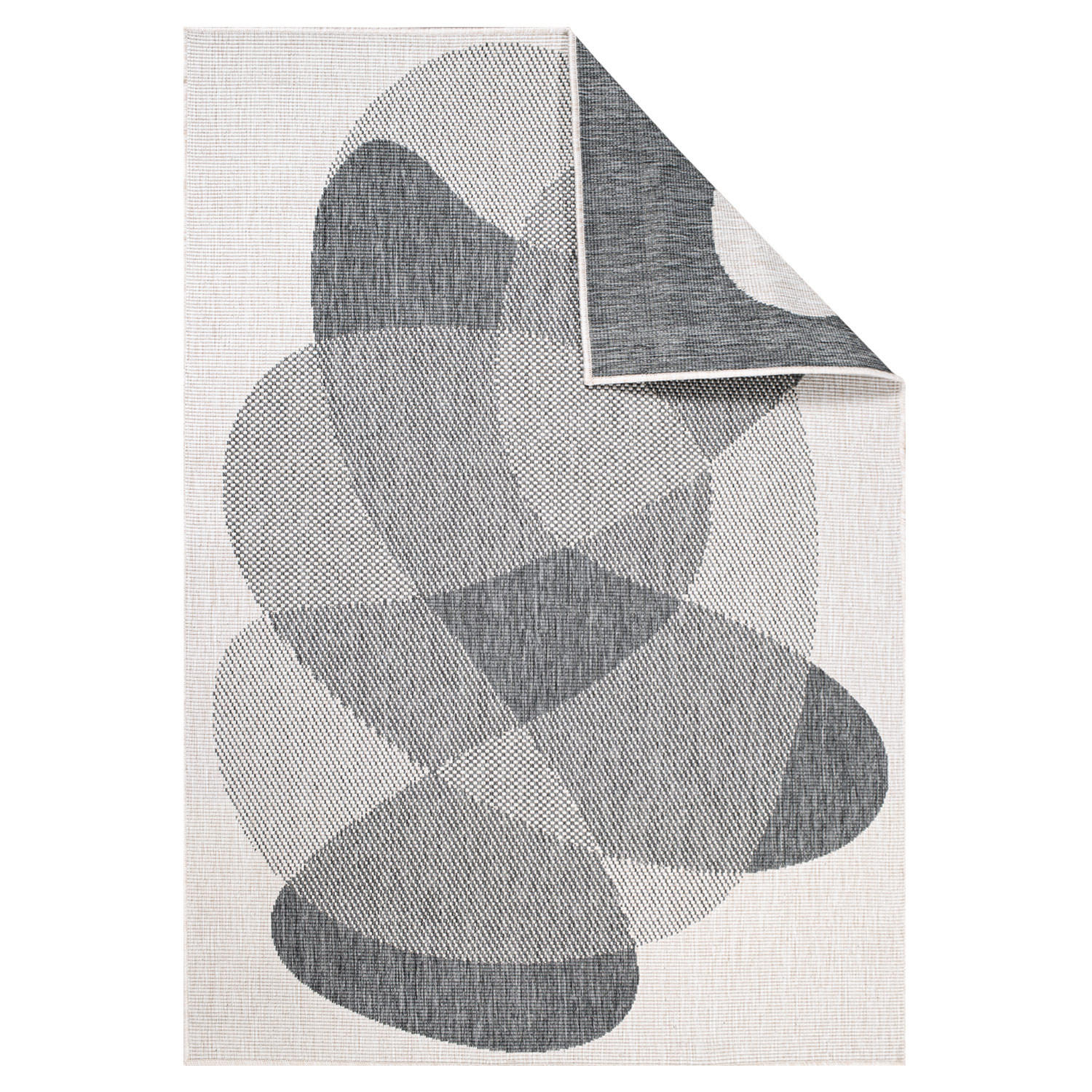 OUTDOOR-TEPPICH DuoRug 5835 Grau 120x170 cm - Grau, Textil (120/170cm) - carpet city