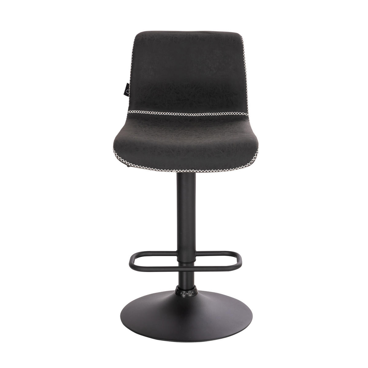 BARHOCKER ALFIE 2er Set Kunstleder Schwarz - Schwarz, Textil (40/107/48cm) - SVITA