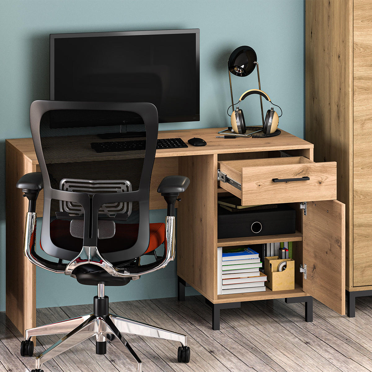 SCHREIBTISCH Liora Holz - Braun, Holzwerkstoff (51/120/75cm) - Petits-meubles