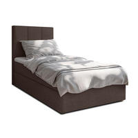 BOXBETT MEREA 90x200 cm mit Bettkasten und Matratze - Braun - Schwarz/Braun, Holz/Holzwerkstoff (90/200cm) - AX Living