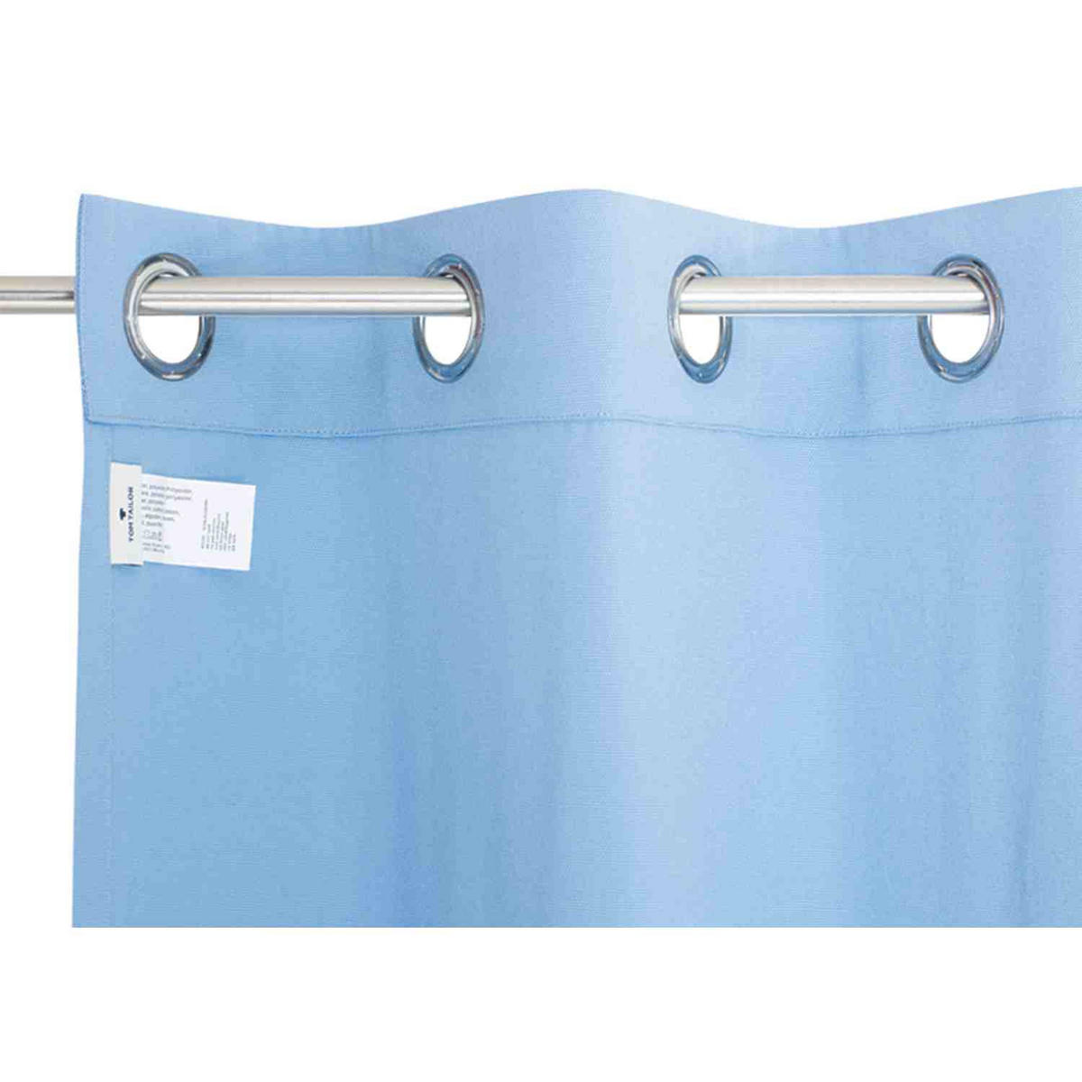 BLICKDICHTER ÖSENVORHANG Dove Signature - Hellblau, Textil (140/0.5/245cm) - Tom Tailor