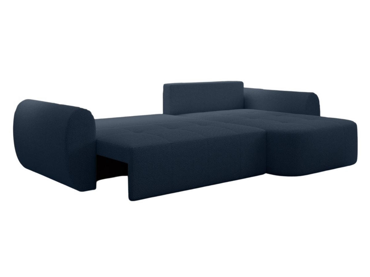 ECKSOFA Avessio Dunkelblau - Schwarz/Dunkelblau, Holz/Kunststoff (282/170cm) - Graingold