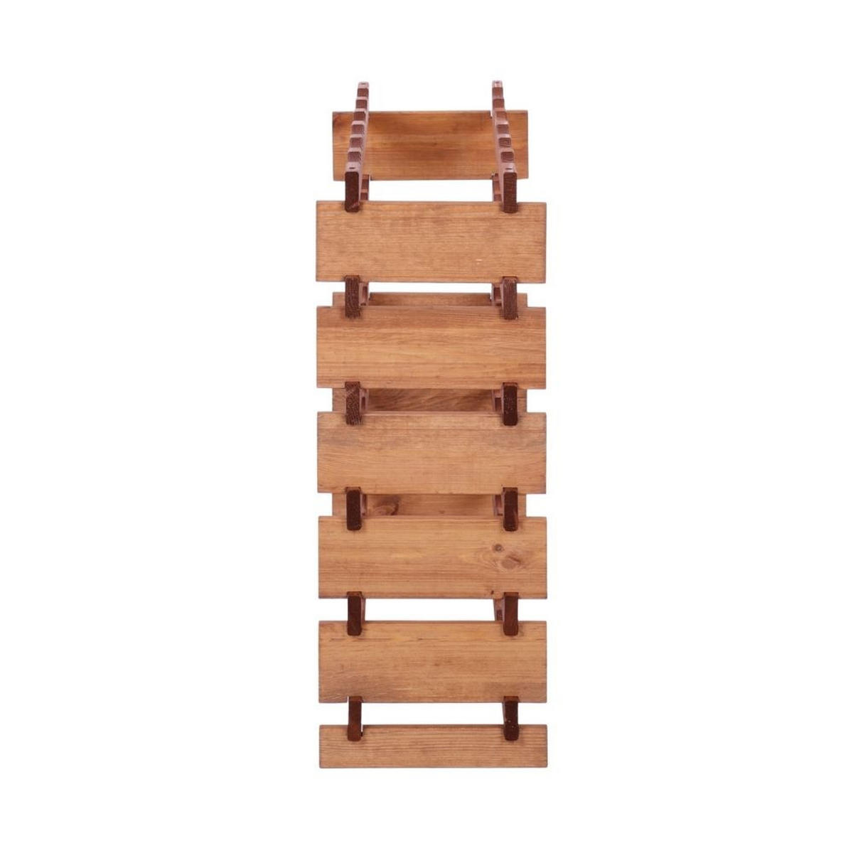 WEINREGAL VINOTECA FLEX PRO HxBxT 79x65x28cm 36 Flaschen auf 6 Ebenen Braun geölt - Braun, Holz (65/79/28cm) - PROREGAL
