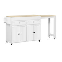 BARTISCH Weiß mit Stauraum und Ausziehfunktion - Weiß, Holzwerkstoff (180.5/92.2/45cm) - Urban Meuble