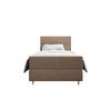 BOXBETT FLO PLUS 100x200 Itaka 48, mit Matratze H3 und Topper, Camel - Cappuccino, Holz/Textil (100/200cm) - Bedante