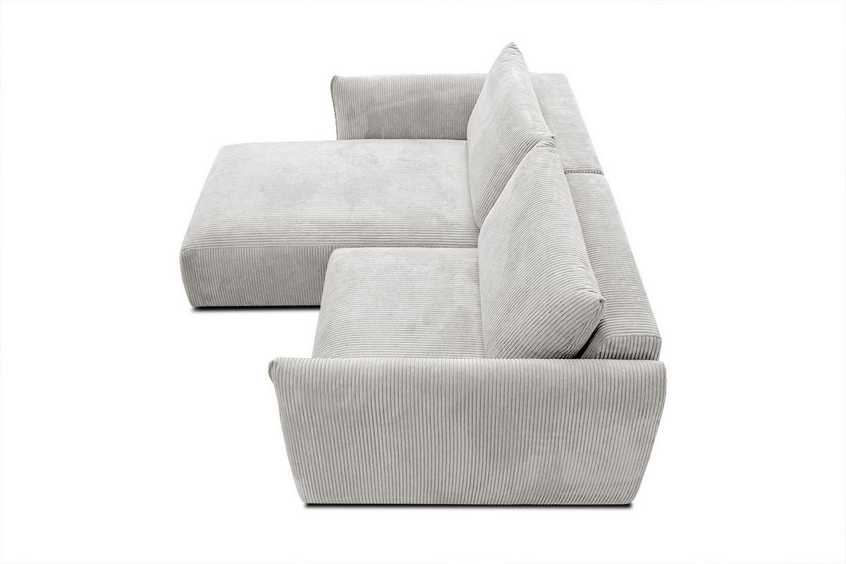 ECKSOFA TAUER 3-Sitzer, weiß - Schwarz/Weiß, Holzwerkstoff/Kunststoff (173/206cm) - Courtois Laville