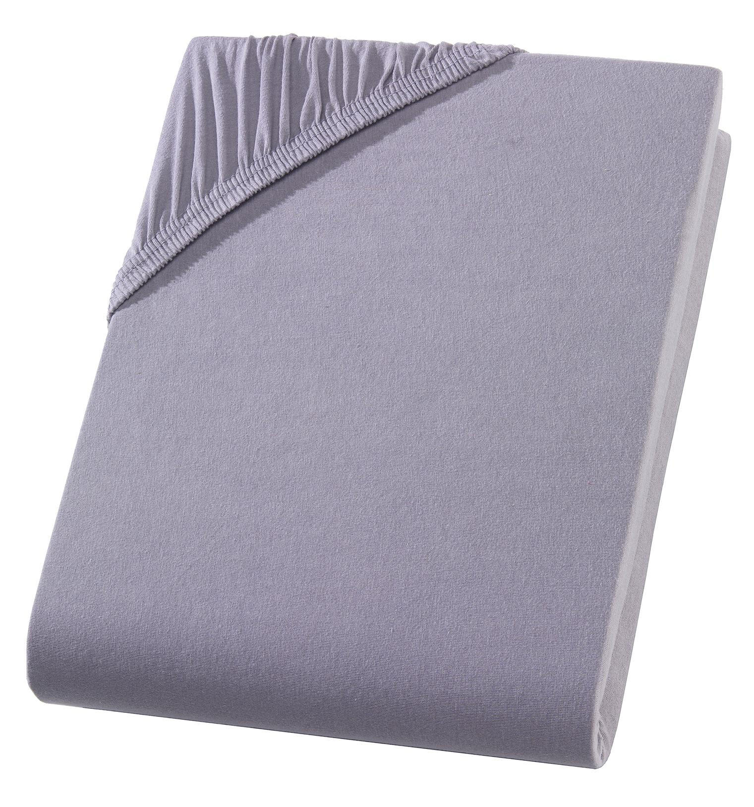 SPANNBETTLAKEN Heavy Jersey aus 100% Baumwolle, Bettlaken 100x200 Grau - Grau, Textil (100/200cm) - Carpe Sonno