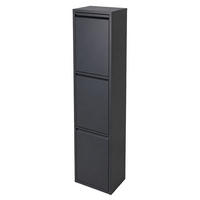 COȘ Antracit colectare selectivă 3x18 l oțel - antracit, material plastic/metal (32/132/25cm) - Relaxdays