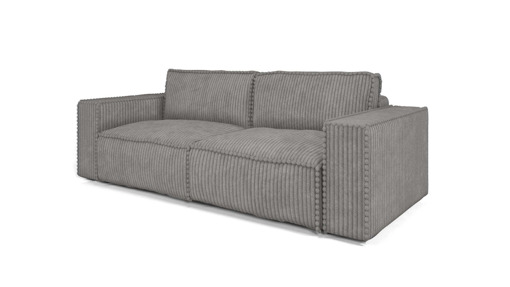 SCHLAFSOFA Vajana - Grau, Holzwerkstoff/Textil (240/86/102cm) - Fun Möbel