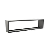 BRENNHOLZREGAL Wooker wide Kaminholzregal Holzlagersystem Schwarz 199 x 49 cm - Schwarz, Metall (199/49/49cm) - Alberts