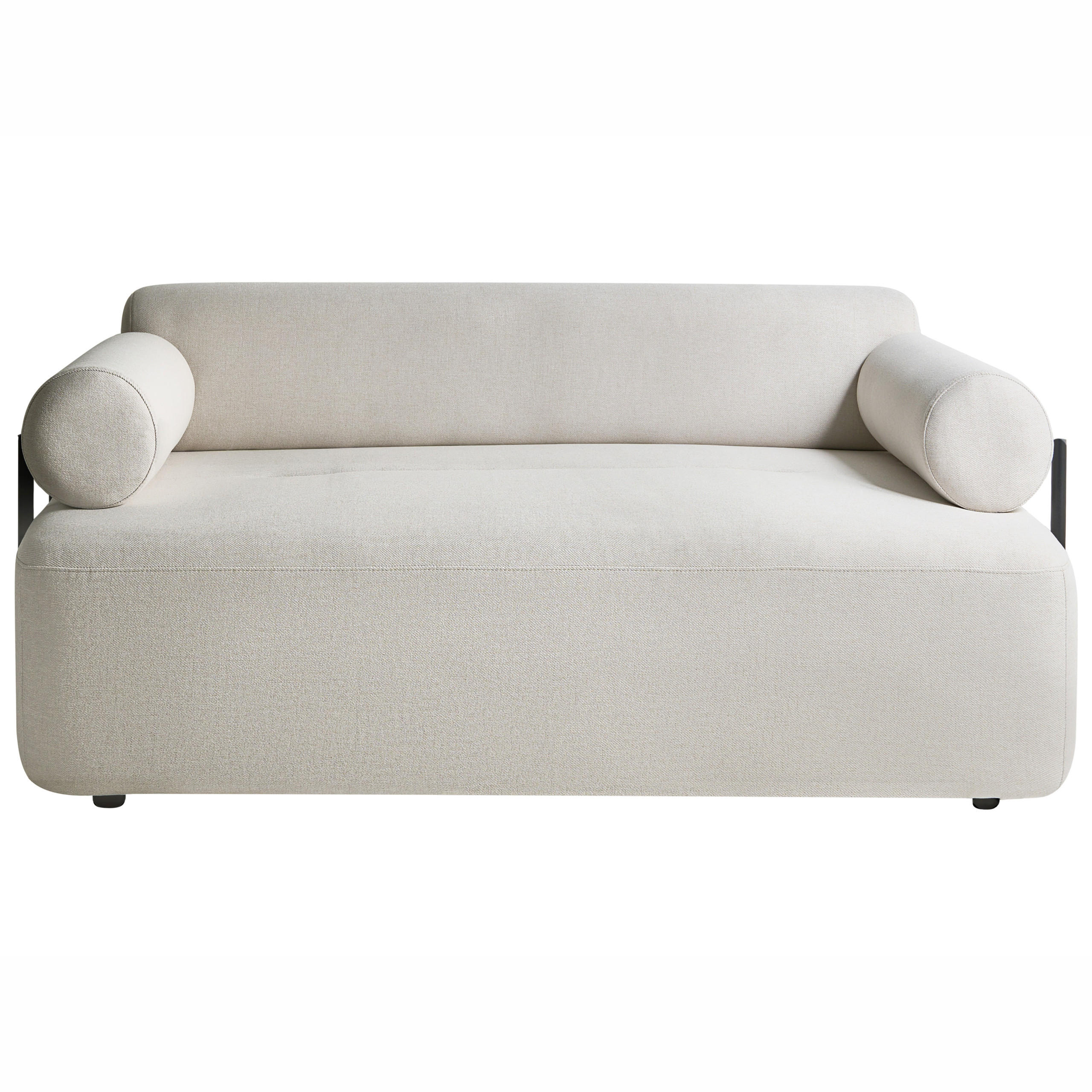 CANAPEA 2 LOCURI textil albă crem Elva