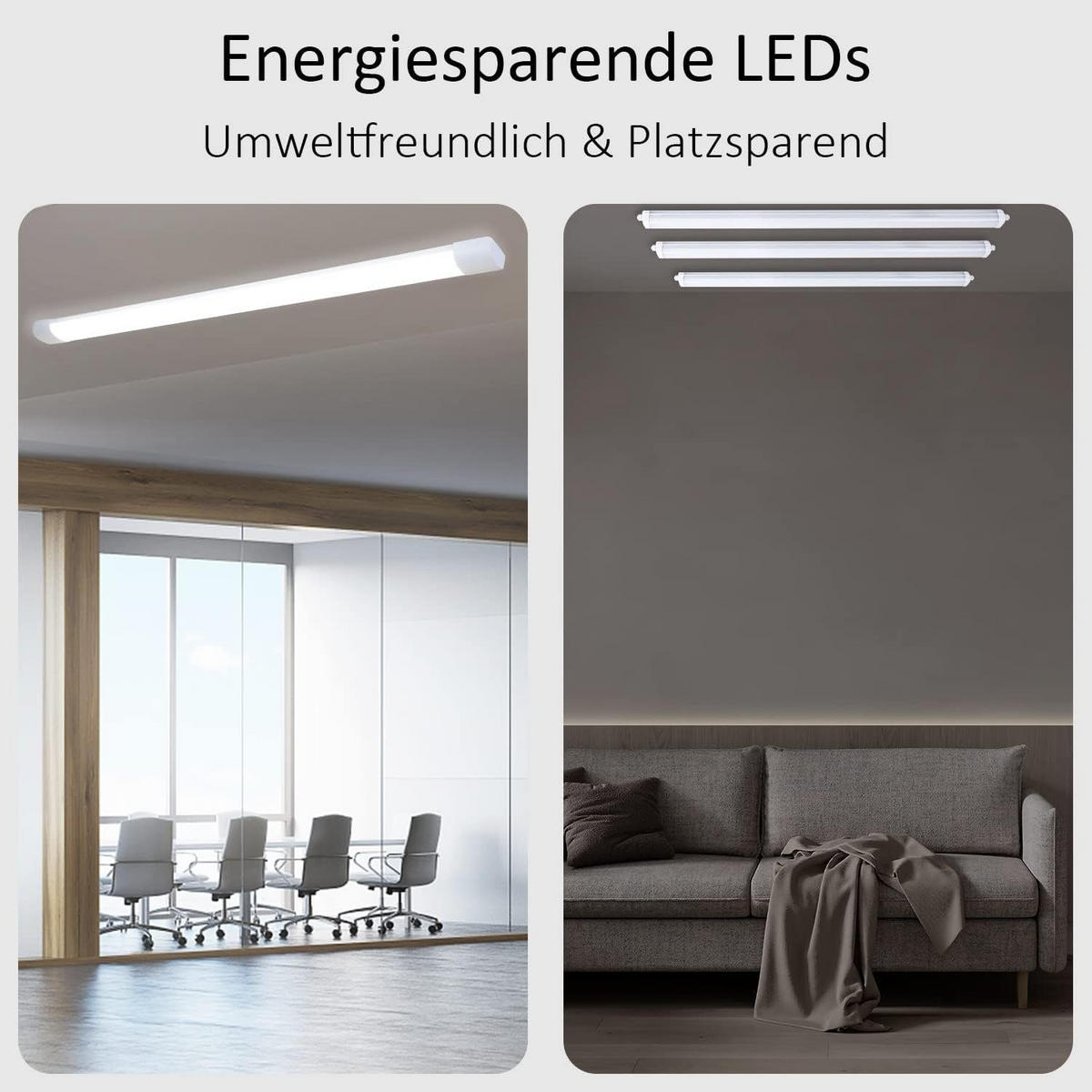 LED-DECKENLEUCHTE 120/5.7/2.6 cm - Weiß, Kunststoff (120/5.7/2.6cm) - Nettlife