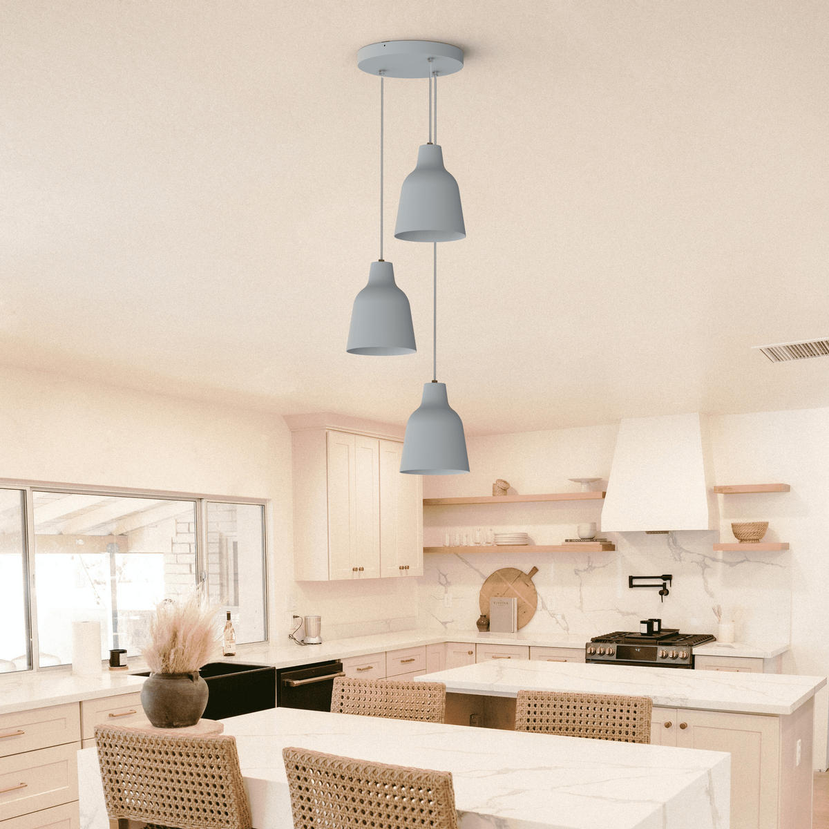 HÄNGELEUCHTE - Grau, Metall (35/35/22cm) - Lumicom