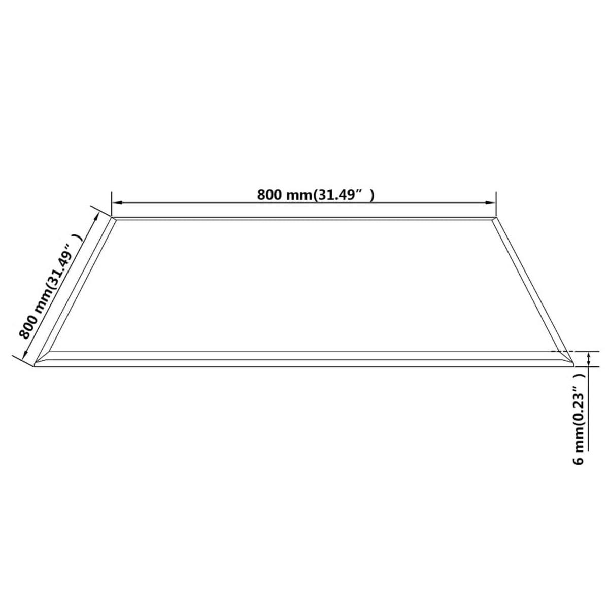 TISCHPLATTE Aus Gehärtetem Glas Quadratisch 800/800 Mm - Transparent, Glas (80/80/0.8cm) - vidaXL