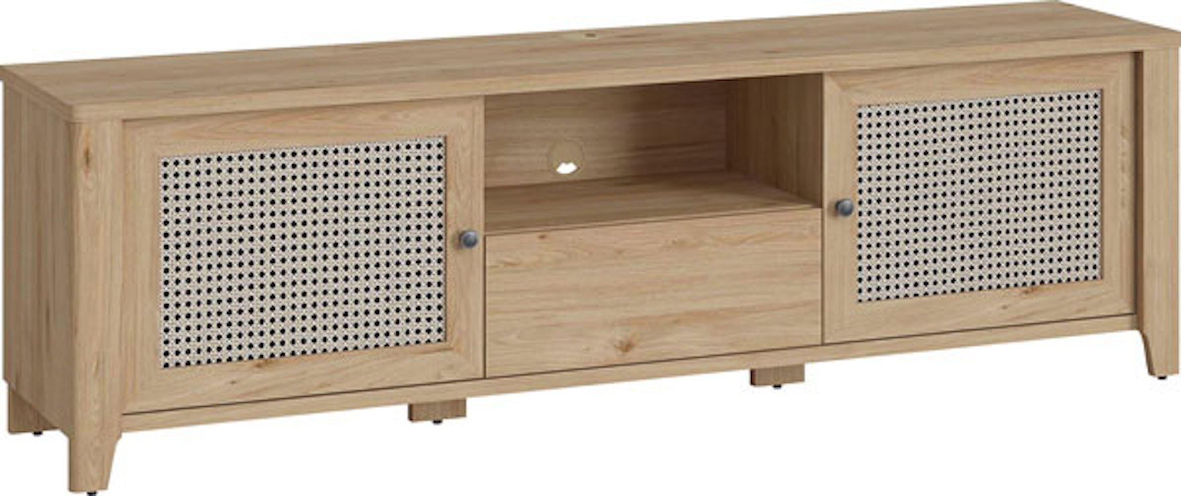 LOWBOARD Cestino Jackson Hickory / Amadeus 188 / 42 / 57cm - Multicolor/Braun, Holz/Holzwerkstoff (188/57/42cm) - Feldmann-Wohnen