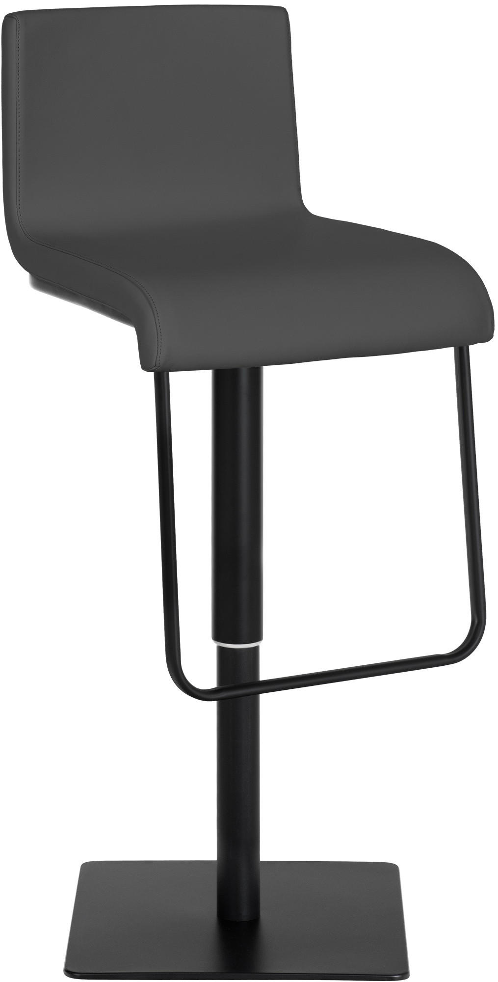 BARHOCKER Lederlook Grau - Schwarz/Grau, Textil/Metall (39/80/46cm) - CLP