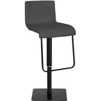 BARHOCKER Lederlook Grau - Schwarz/Grau, Textil/Metall (39/80/46cm) - CLP