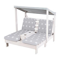 OUTDOORSITZGELEGENHEIT Little Stars - Hellgrau, Holz (85/88/91cm) - Roba