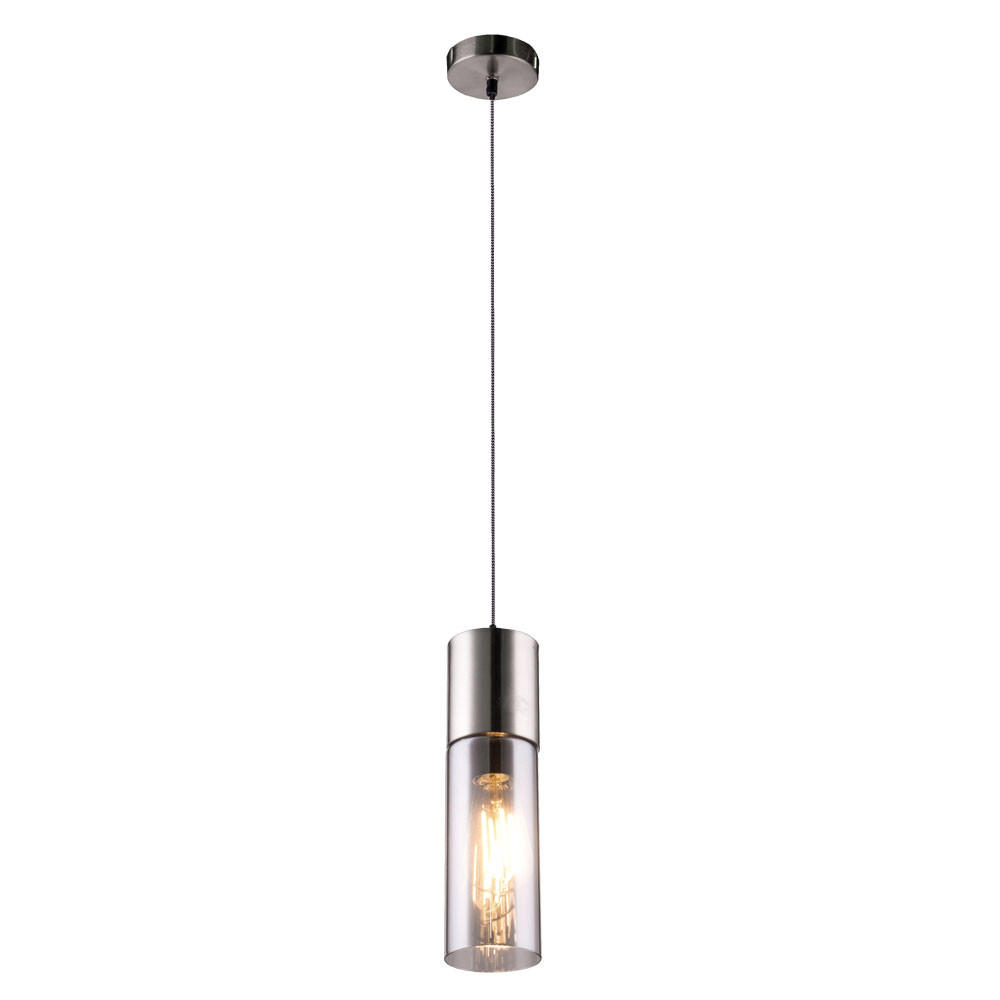 LED HÄNGELEUCHTE Metall Grau - Grau, Glas (10.5/10.5/152.5cm) - Globo Lighting