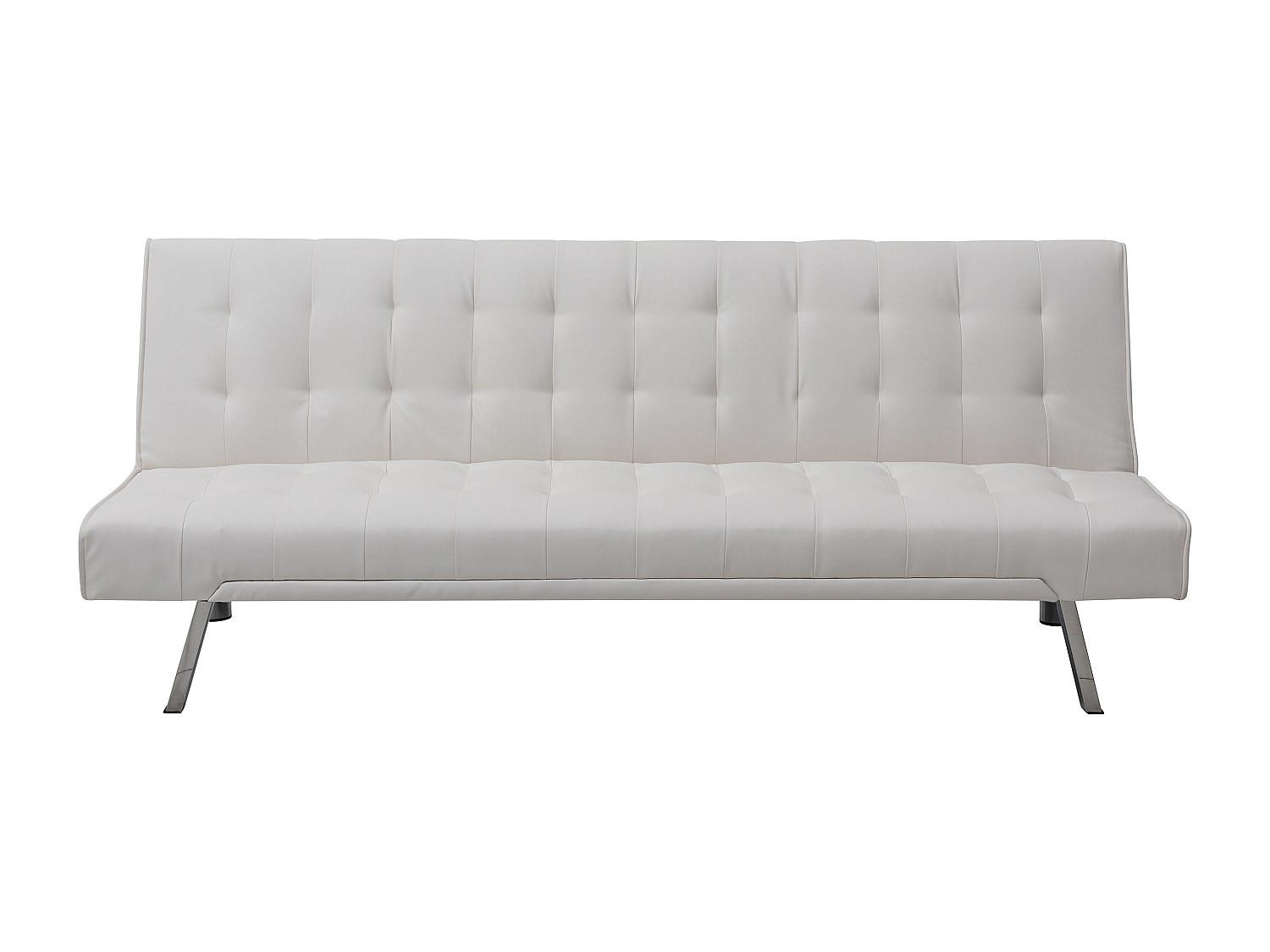 SCHLAFSOFA - 2 Personen - Kunstleder - Weiß - - Weiß, Leder (177/74/78cm) - Vente-Unique