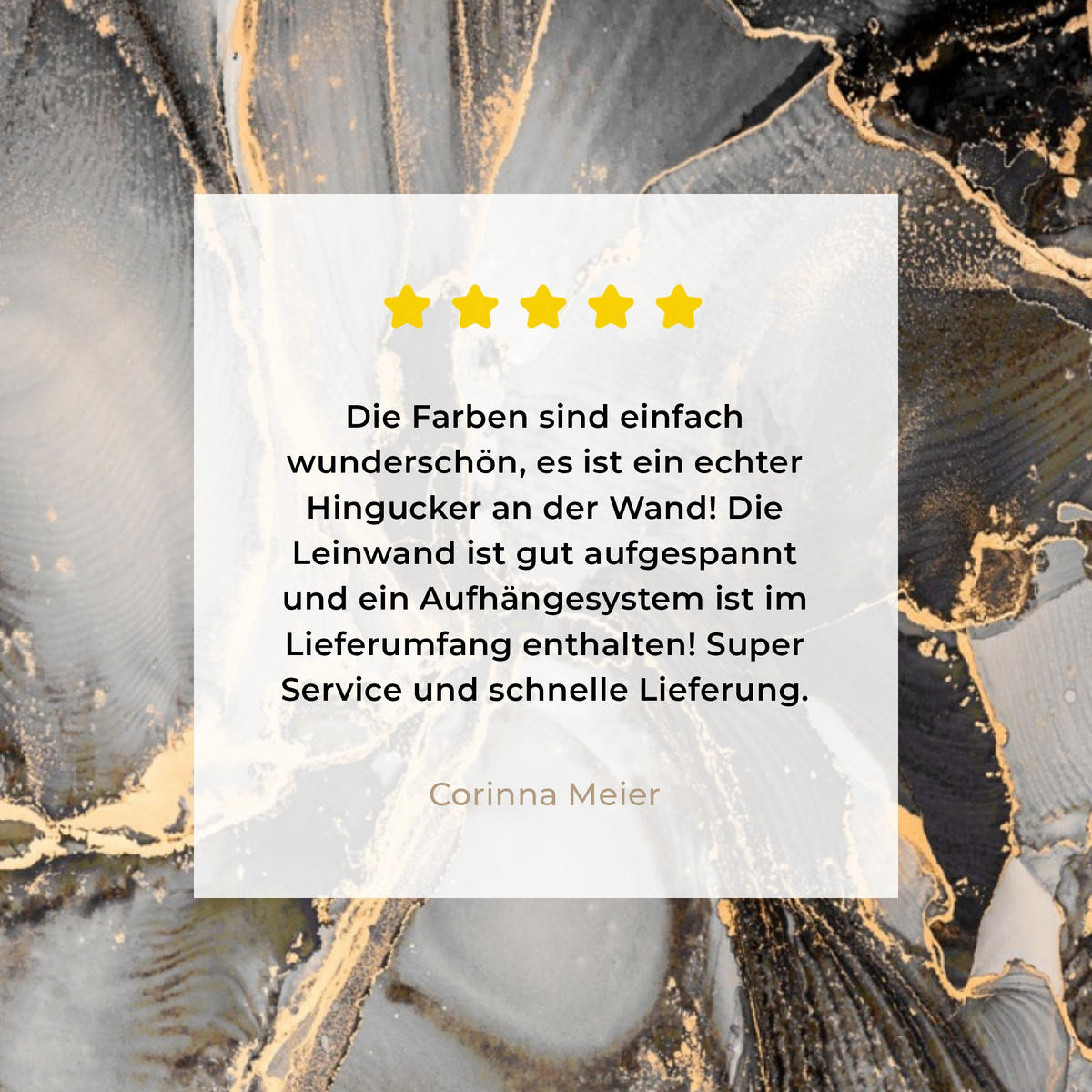 LEINWANDBILD Grau - Luxus - Gold - Marmor 90x90 cm - Dunkelgrau, Textil (90/90cm) - MuchoWow