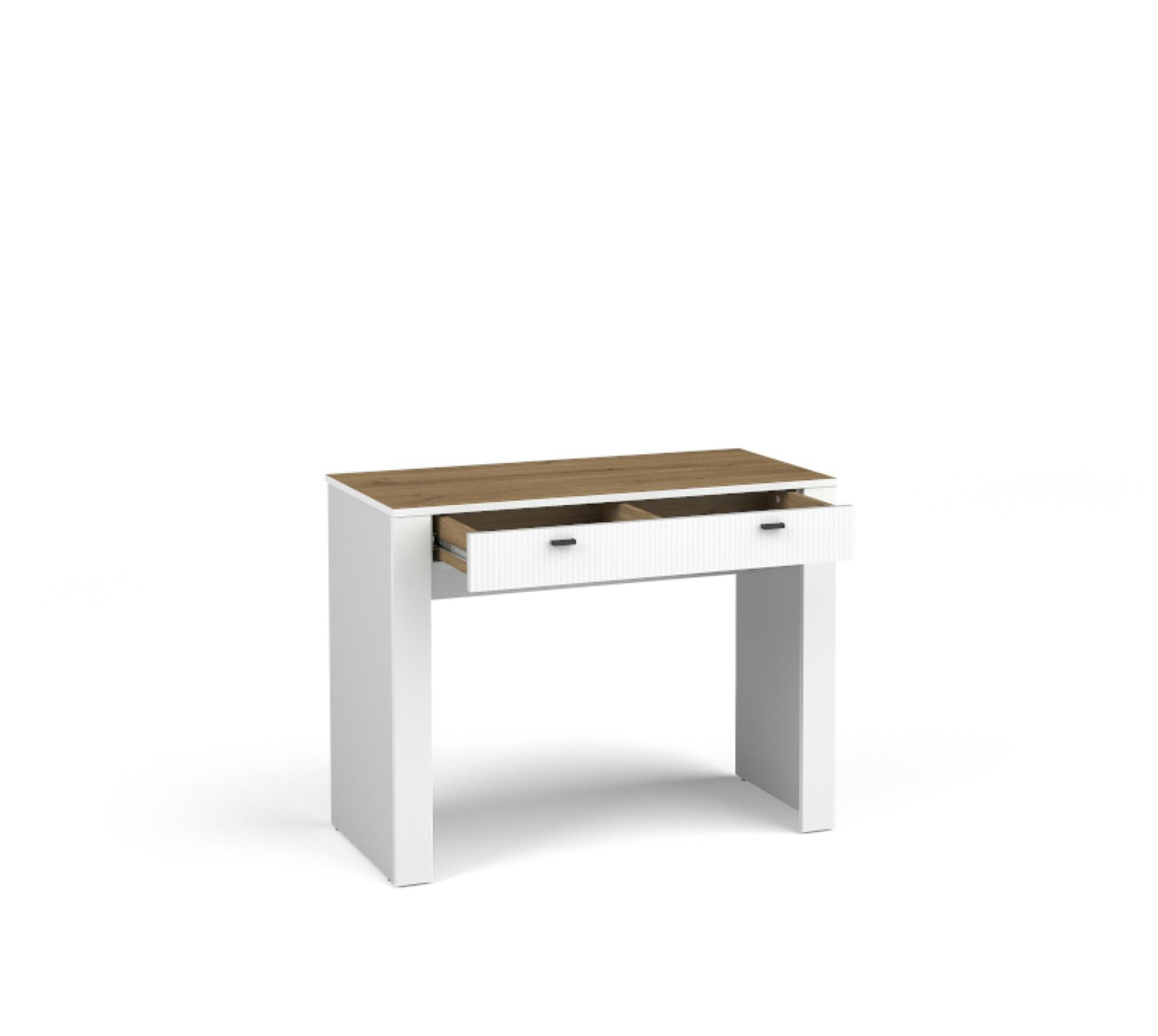 KONSOLENTISCH Mossa Weiß, mit Schubladen - Weiß, Holzwerkstoff (50/102/79cm) - Bettso