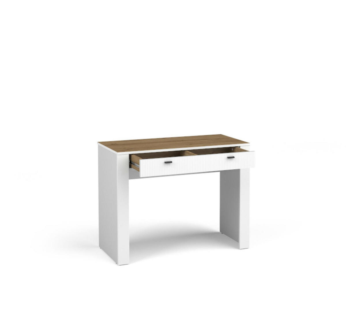 KONSOLENTISCH Mossa Weiß, mit Schubladen - Weiß, Holzwerkstoff (50/102/79cm) - Bettso