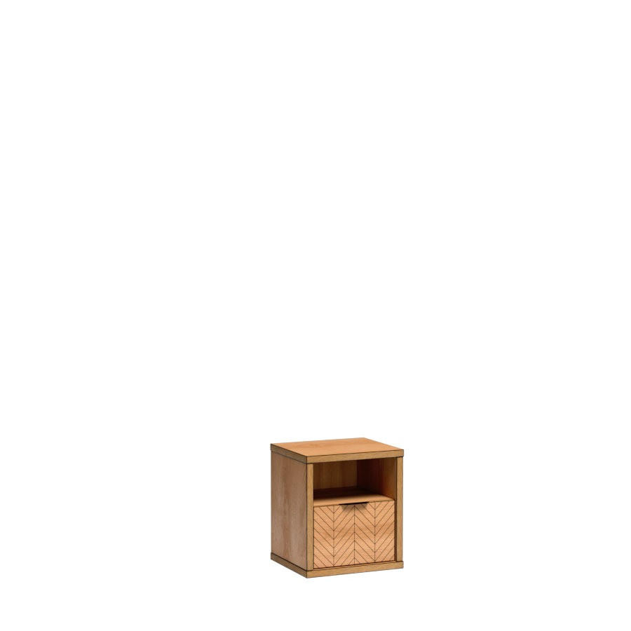 NACHTTISCH Fonti F-13 Karamell-Eiche - Eichefarben, Holzwerkstoff (47/53/40.6cm)