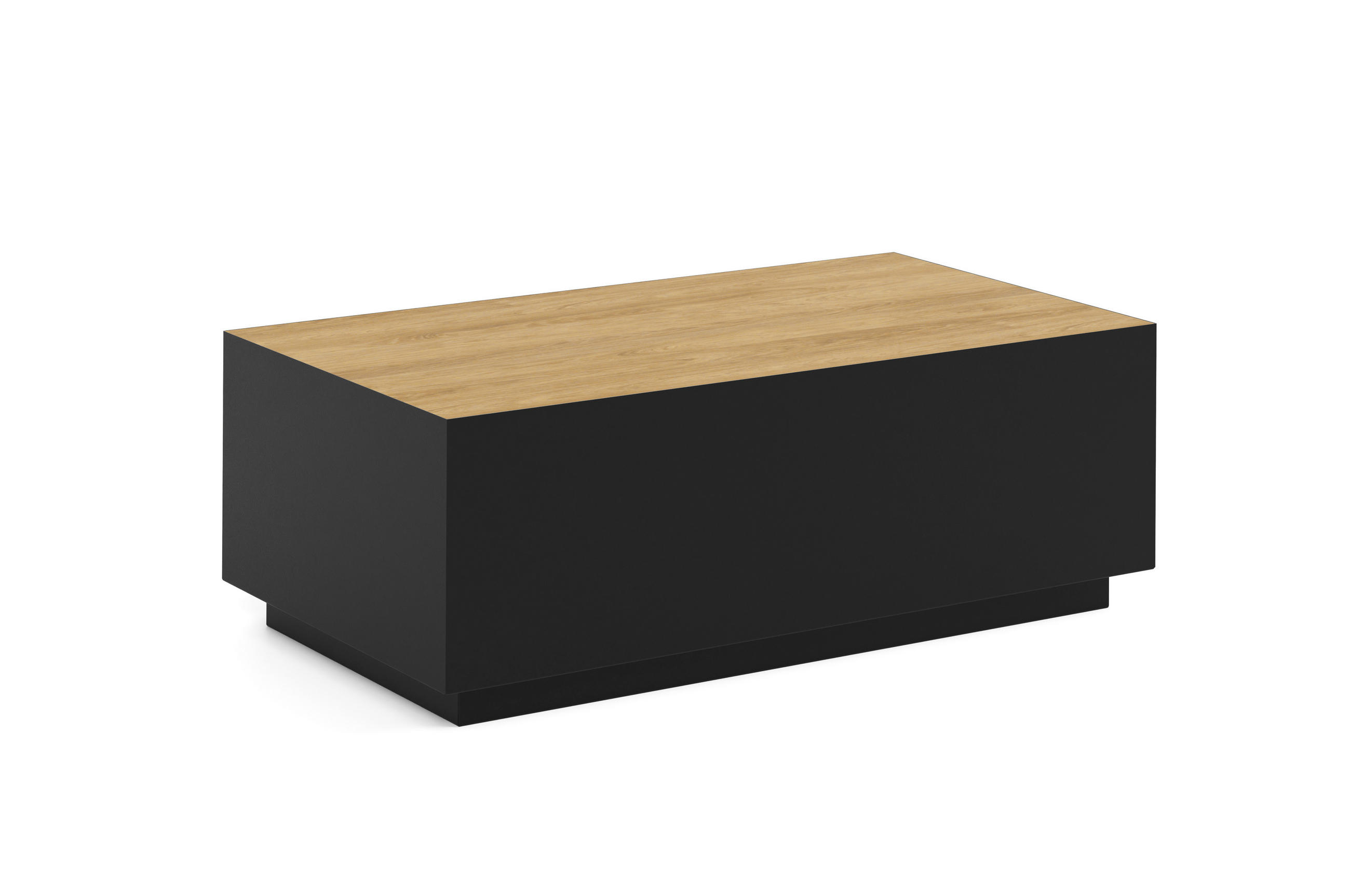 COUCHTISCH MORISS - Eichefarben/Schwarz, Holzwerkstoff (55/100/36cm) - Meblini