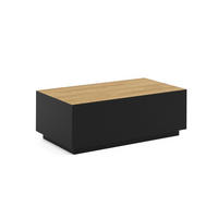 COUCHTISCH MORISS - Eichefarben/Schwarz, Holzwerkstoff (55/100/36cm) - Meblini