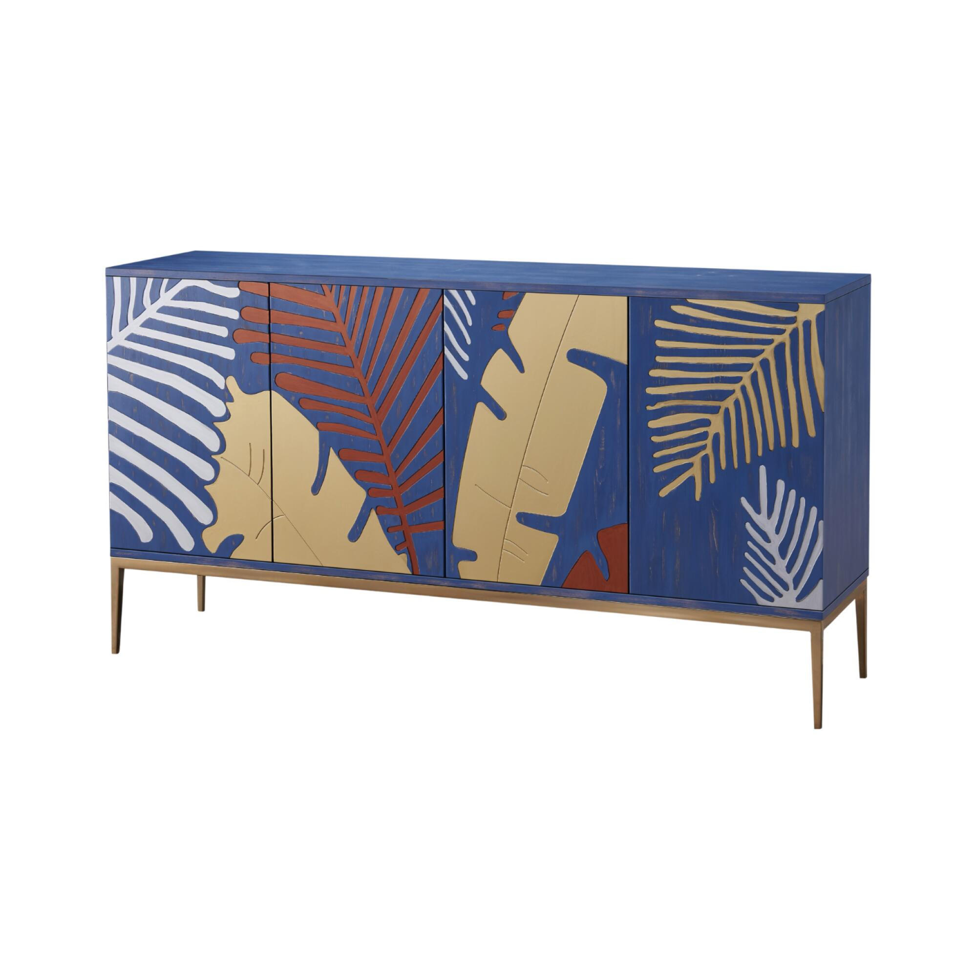 SIDEBOARD STILIG Blau 160x40x86 cm - Blau, Holzwerkstoff (160/86/40cm) - FURNLUX
