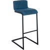 BARHOCKER Stoff Blau - Blau/Schwarz, Textil/Metall (40/96/50cm) - CLP
